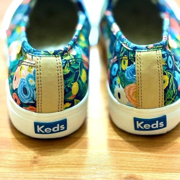 Keds Women's 8W Vibrant Floral Garden Slip-On Sneakers Shoes Sanitized Excellent - Picture 10 of 11
